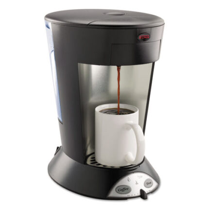 My Cafe Pourover Commercial Grade Coffee/Tea Pod Brewer, Stainless Steel, Black